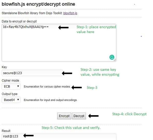 Password decryption